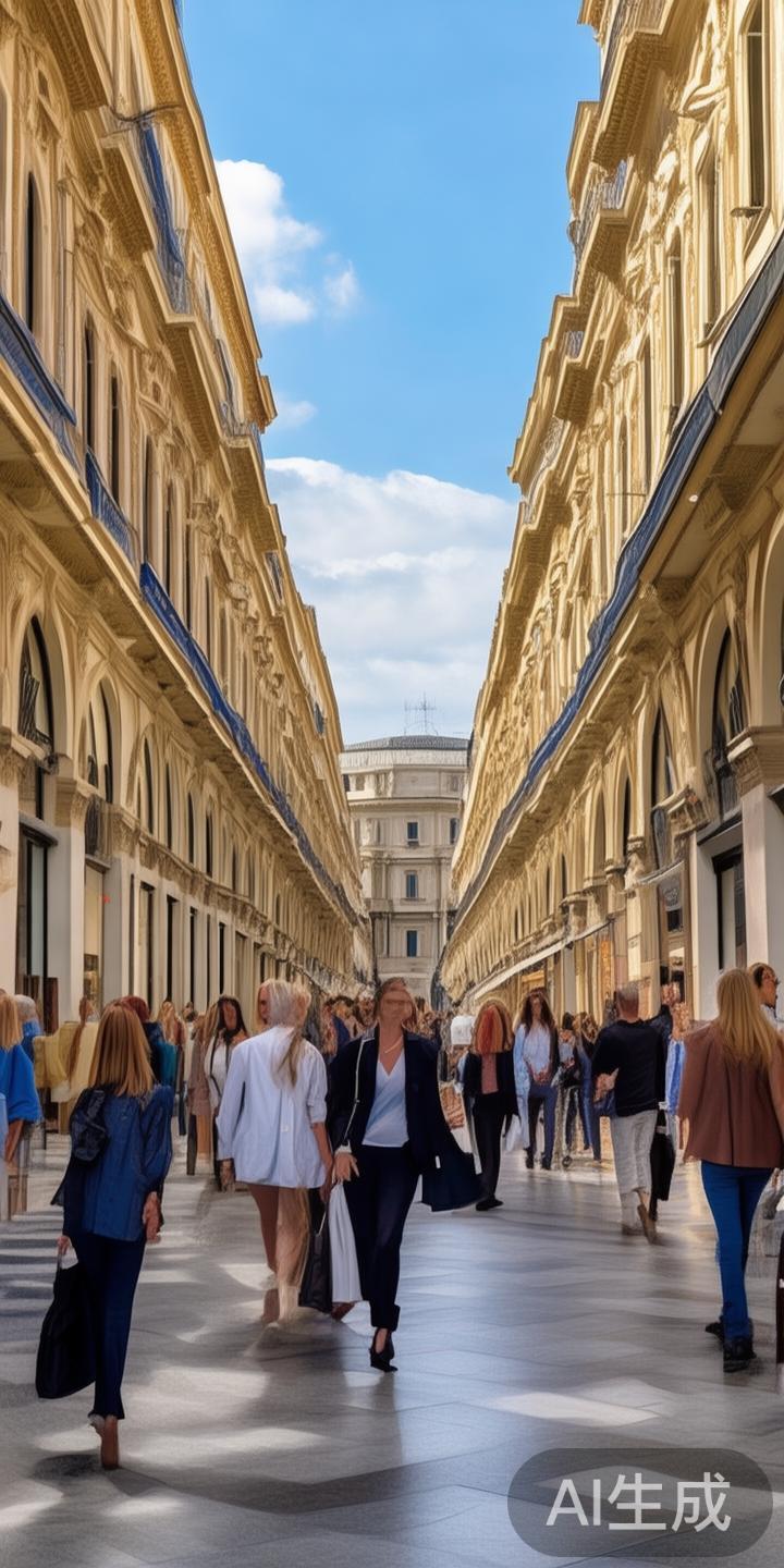 米兰的购物区如布雷拉区和蒙特拿破仑大街（Corso